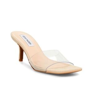 Steve Madden Clear Strap Kitten Heel Nude 9 NWOT